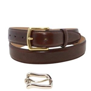 32mm NEW Brown Genuine Saddle Leather Belt Size 34